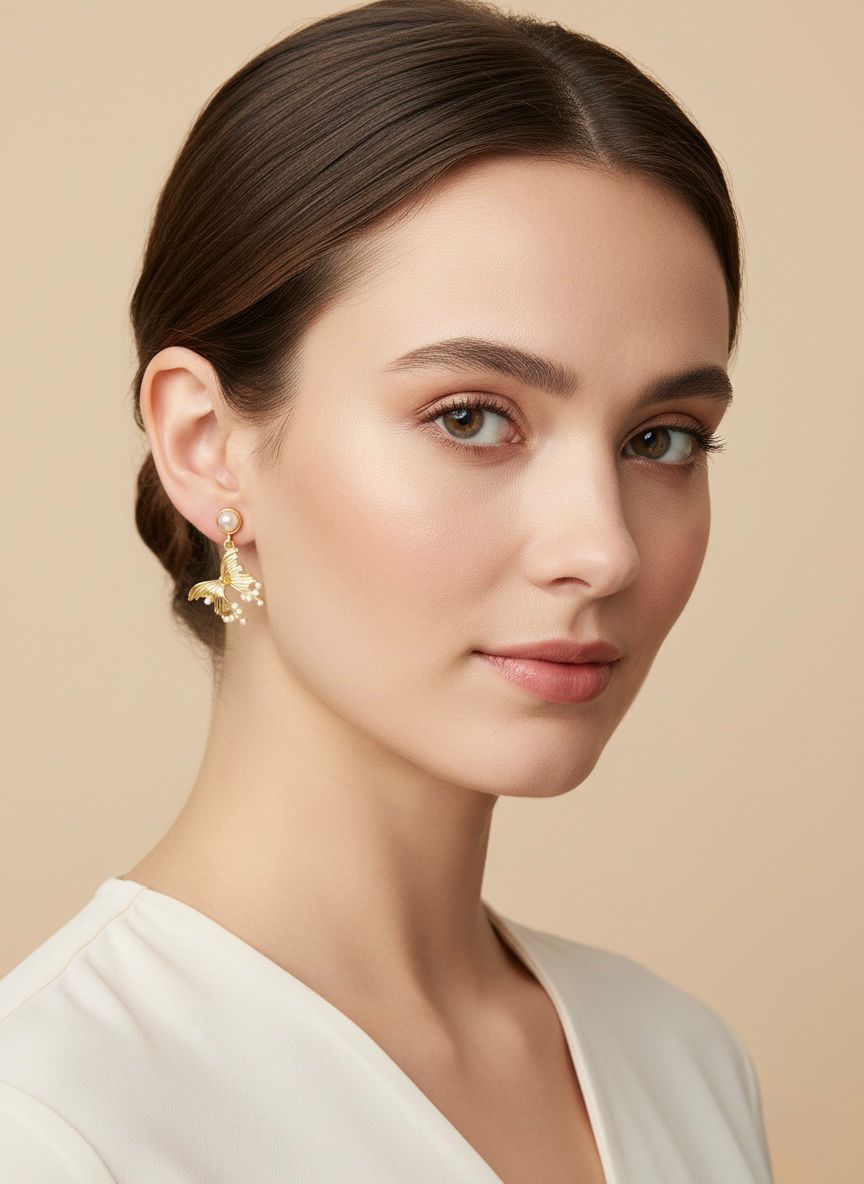Gilded Pearl Butterfly Drops
