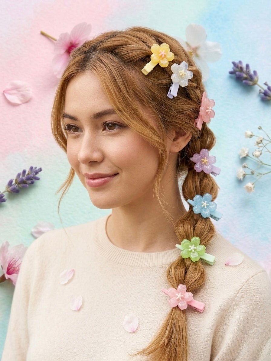 Sakura Bloom Alligator Clips