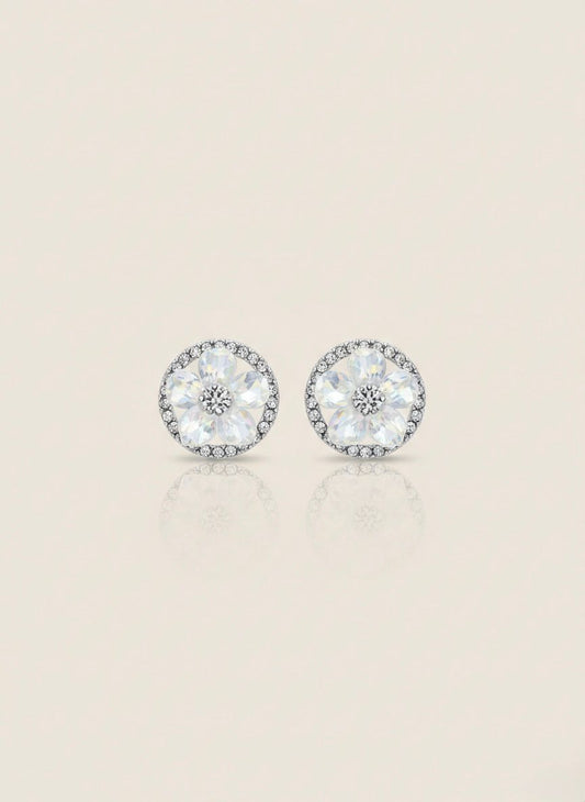 Radiant Halo Floral Studs