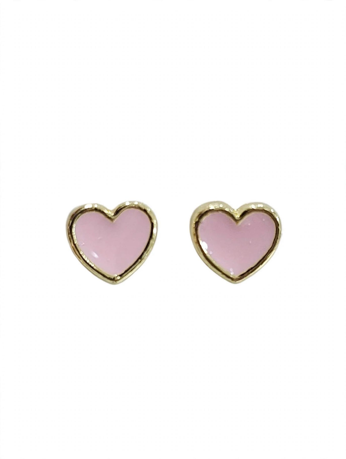 Mini Enamel Heart Stud Earrings