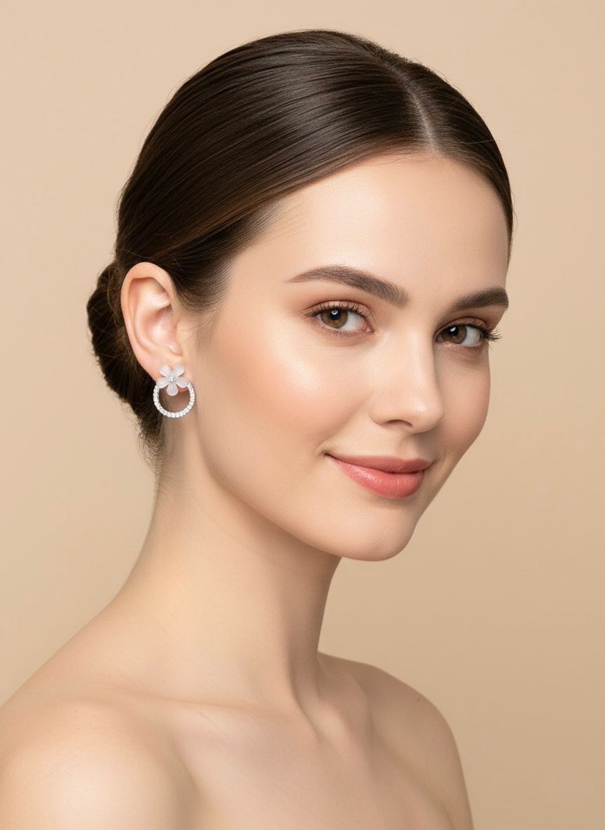Flower Halo Studs