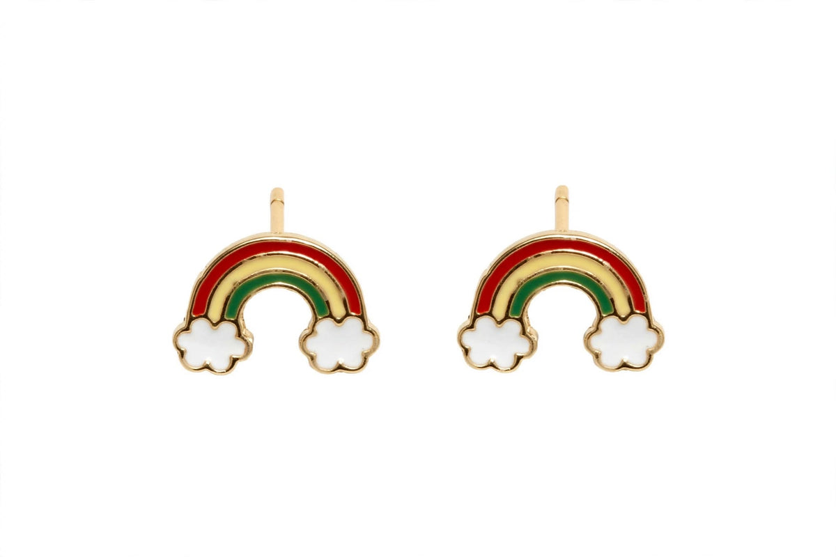 Over The Rainbow Cloud Stud Earrings