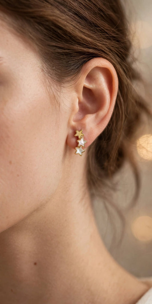 3 star Earrings