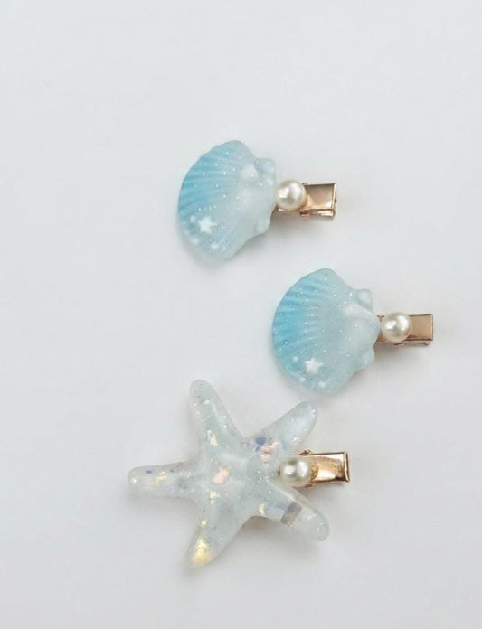 Mermaid Hair Clips Set of 3