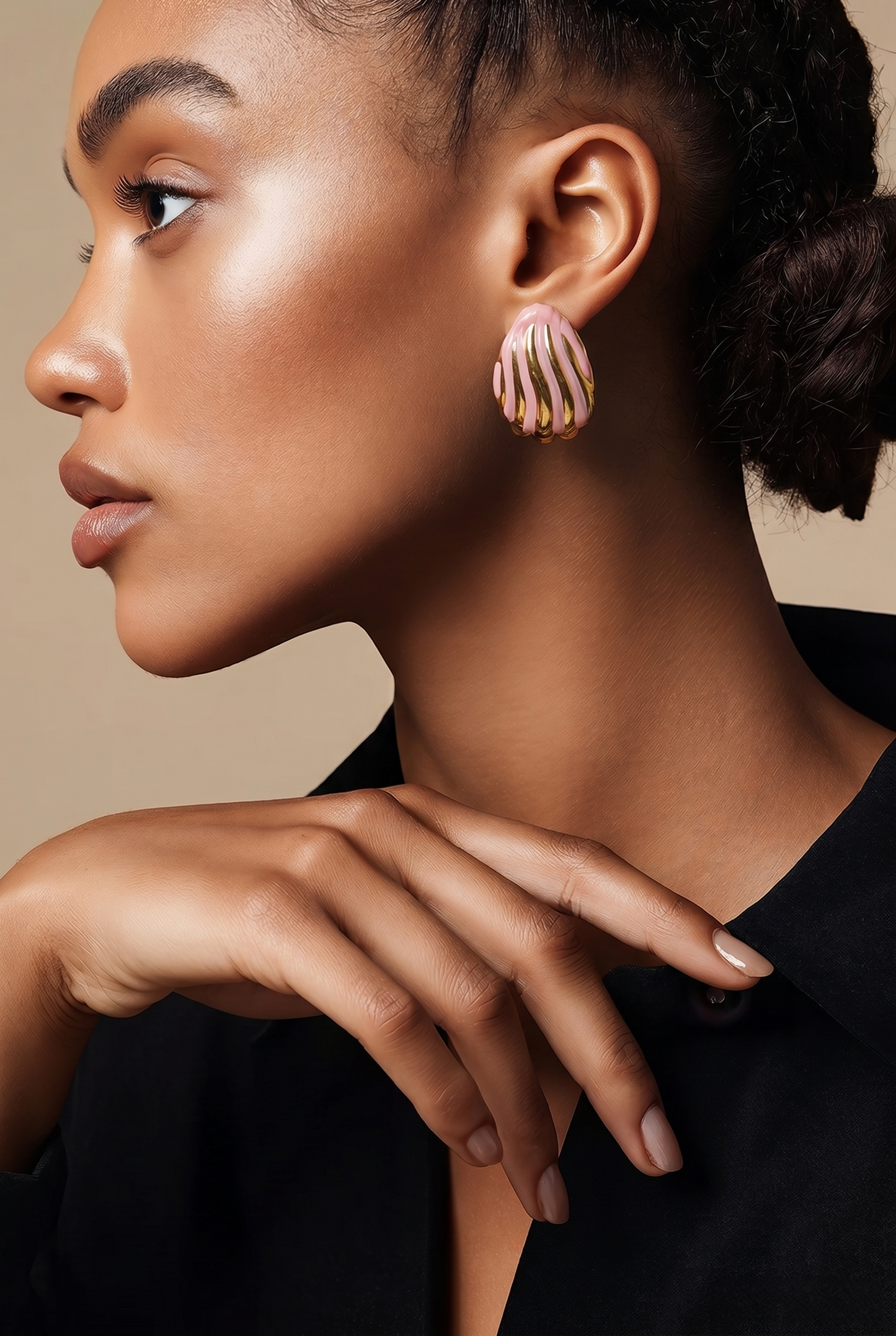 Vintage Wave Enamel Studs
