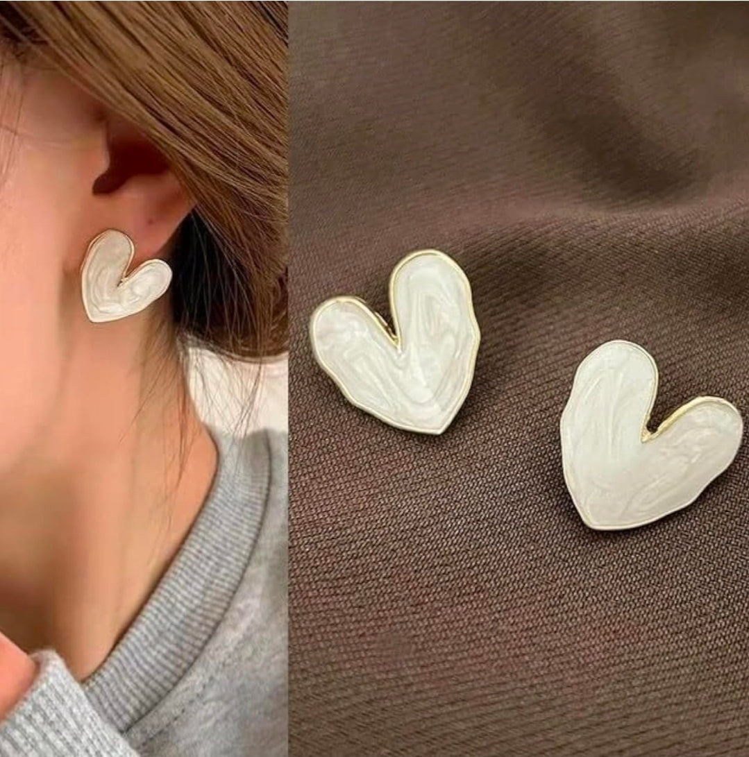 Marble Enamel Hearts