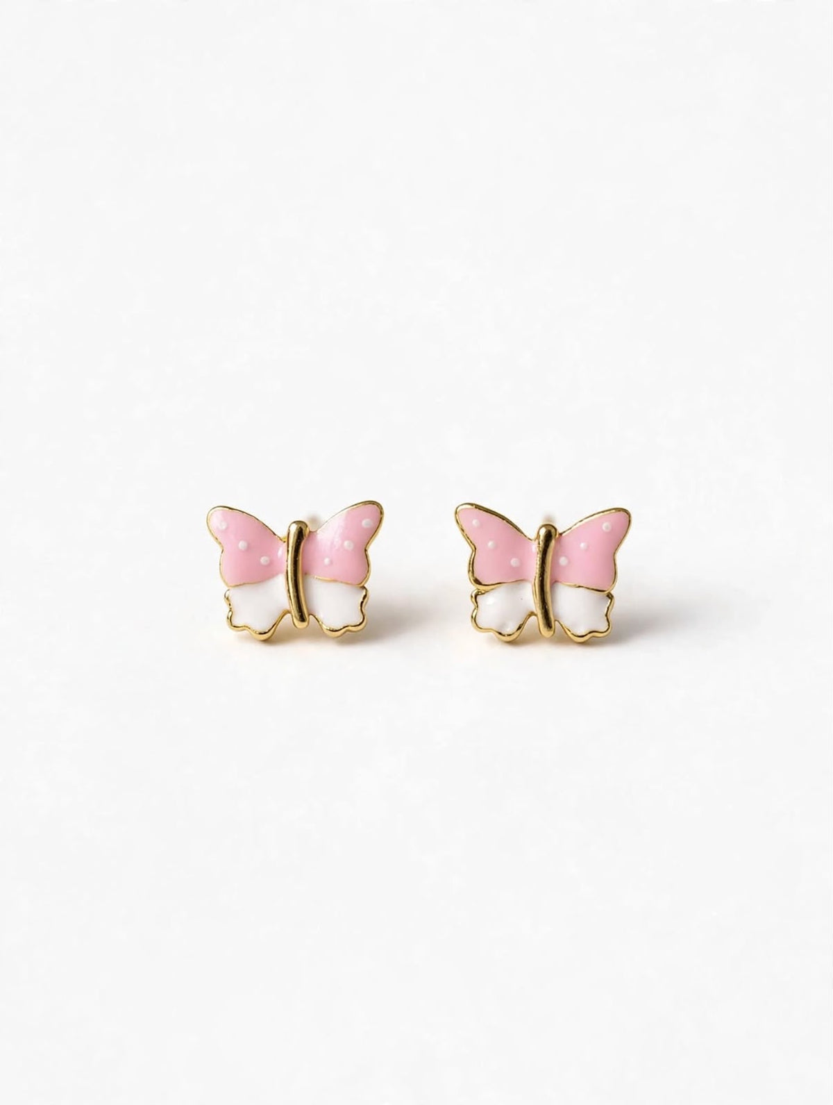 Cute Butterfly Enamel Stud Earrings