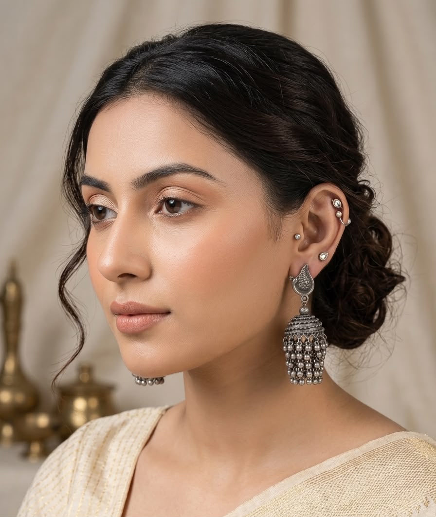 The Mayura Cascade Jhumkas