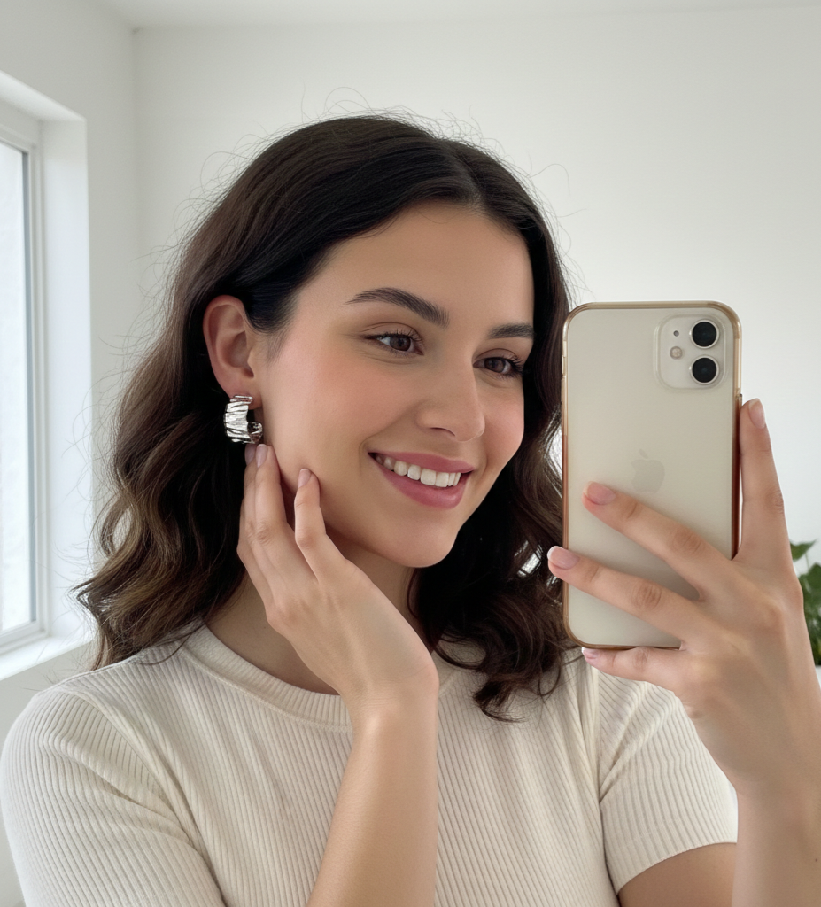 Hammered Metal Statement Hoops