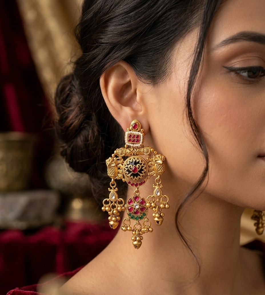 Royal Heritage Antique Jhumkas