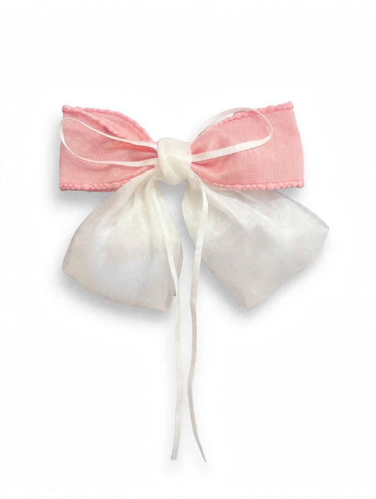 Coquette Sheer Organza Hair Bow Clip