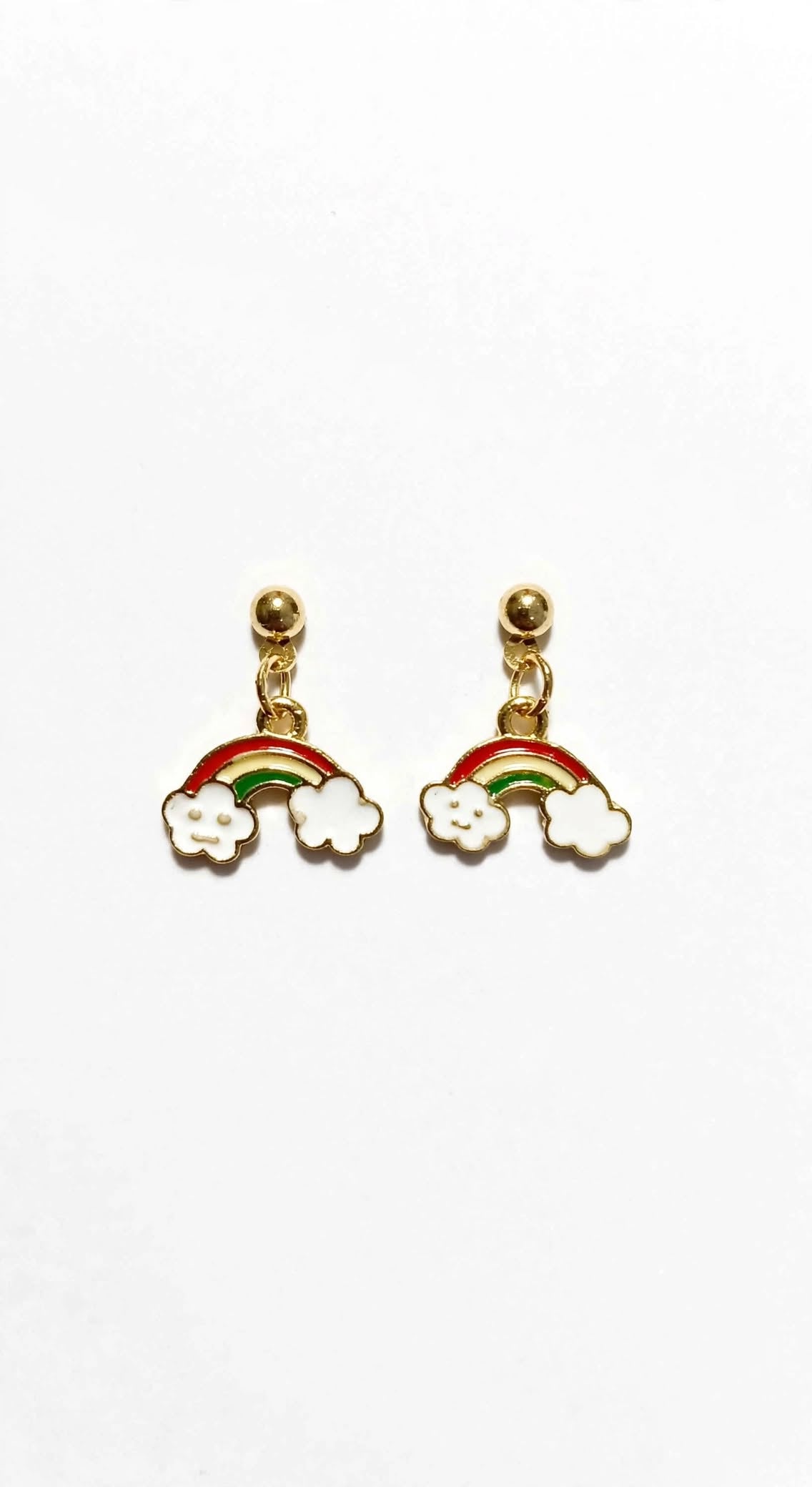 Happy Rainbow Cloud Drop Earrings