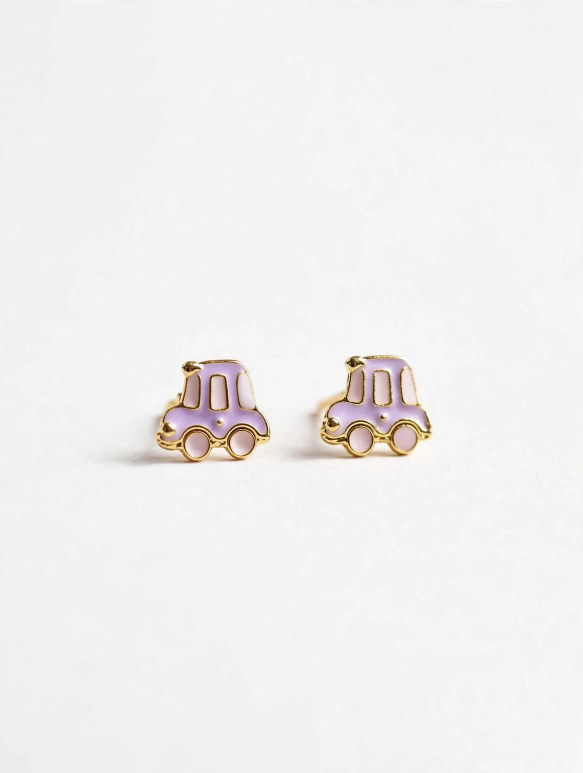 Tiny Car Cute Enamel Ride Earrings