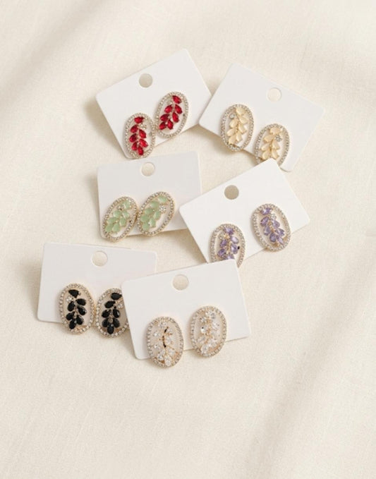 Aura Vine Oval Studs