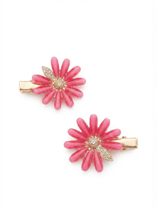 Fuchsia Pink Daisy Flower Hair Clip