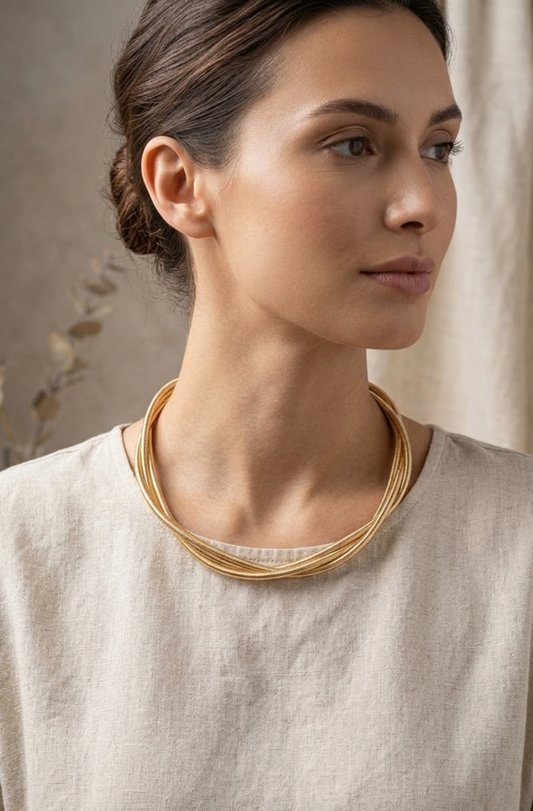 Gold tone Serpentine Neckpiece