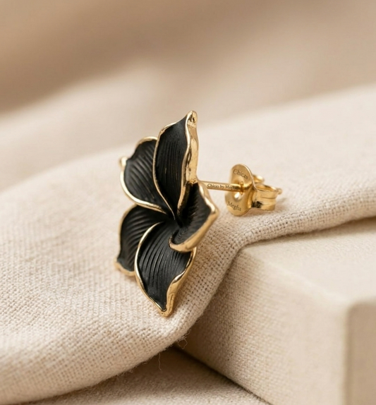 Midnight Dahlia Studs