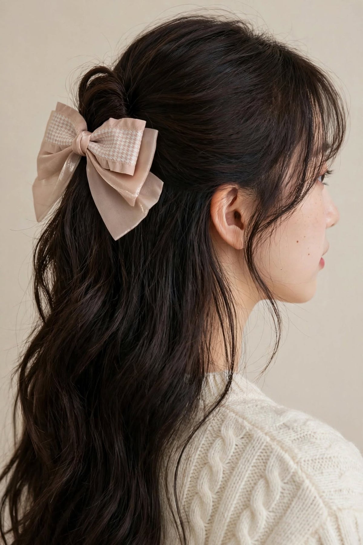 Tweed Hair Bow