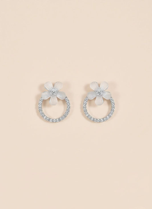 Flower Halo Studs