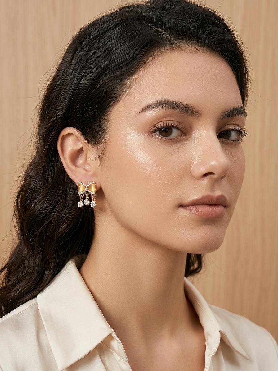 Coquette Bow Dangle Studs