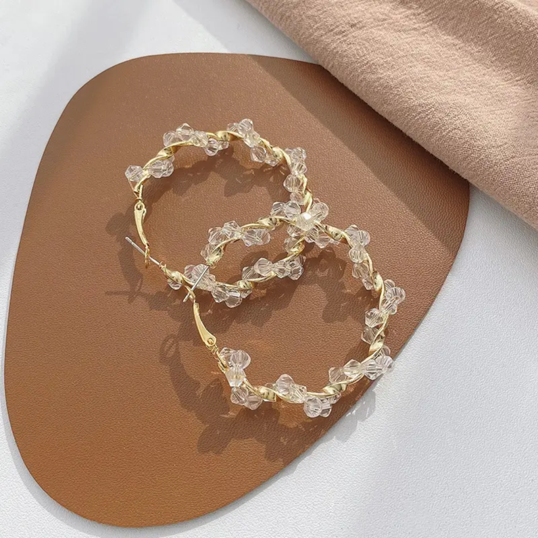 Crystal Hoop Earring