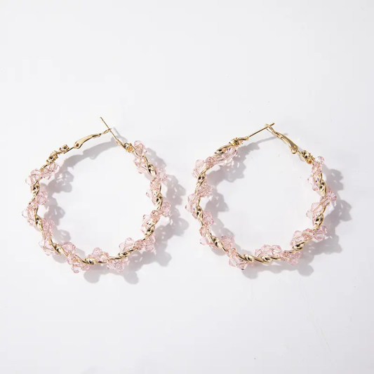 Crystal Hoop Earring