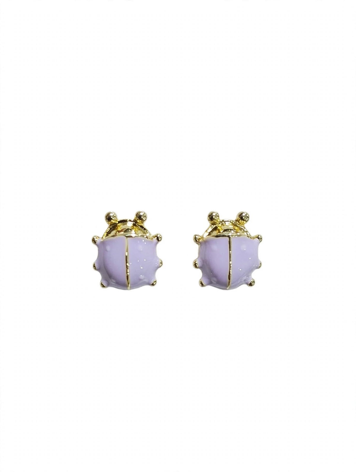 Enamel Ladybug Stud Earrings
