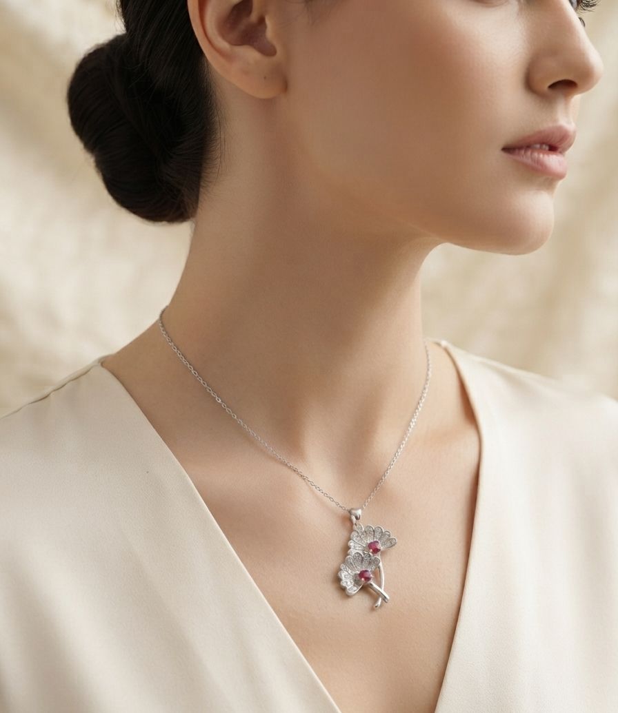 The Crimson Petal Neckpiece Set