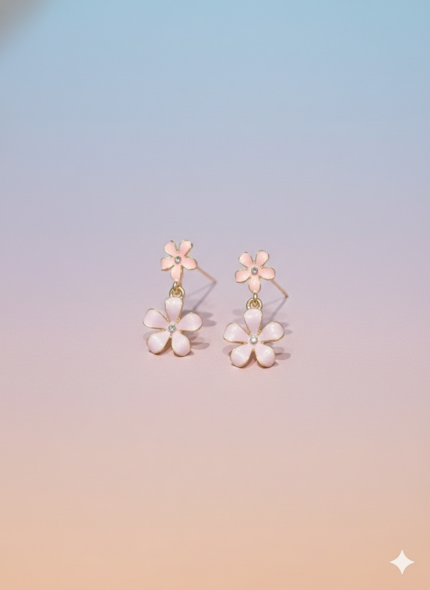 Enamel Floral Bloom Drops