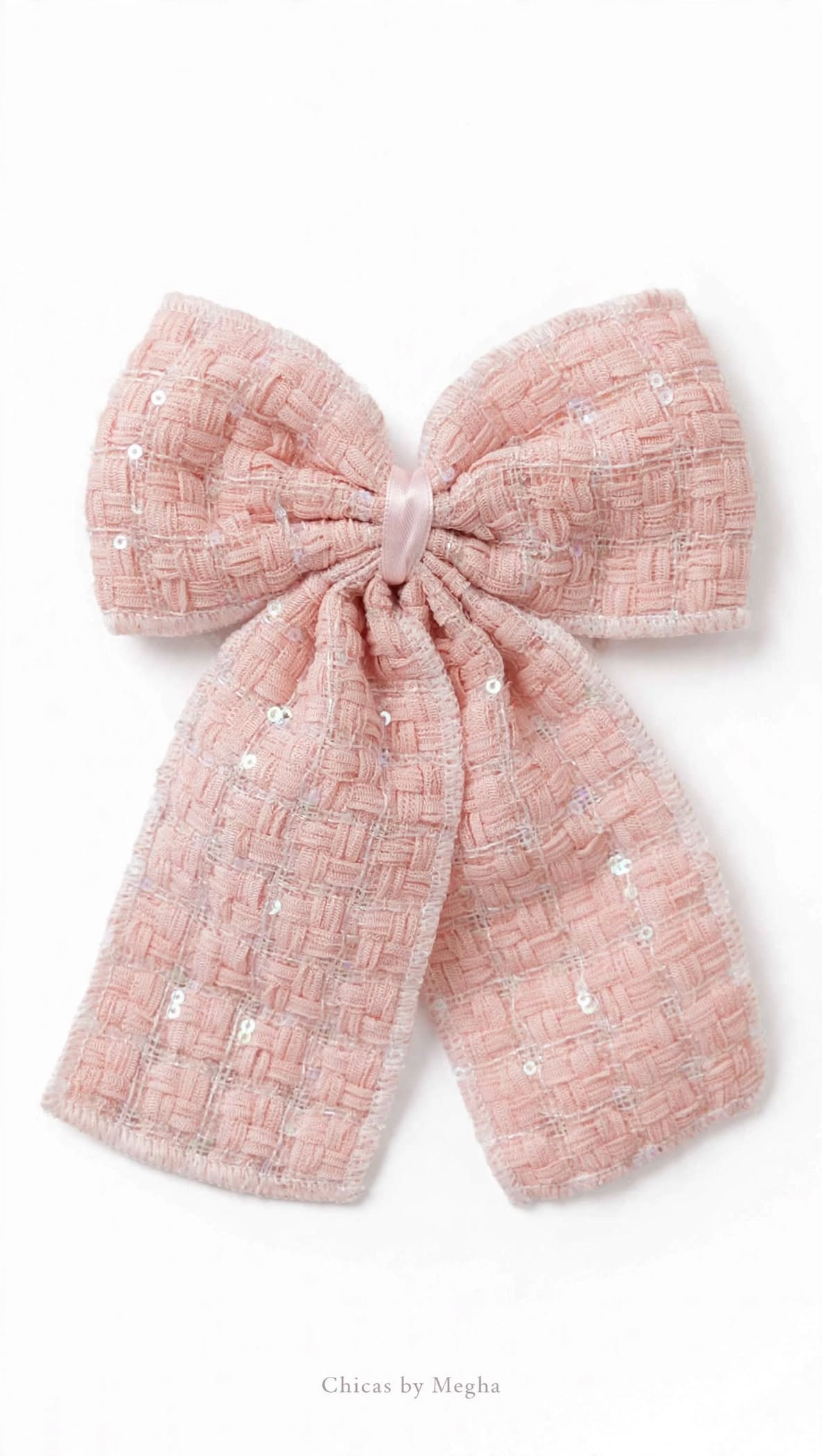 Lux Tweed Sequin Bow