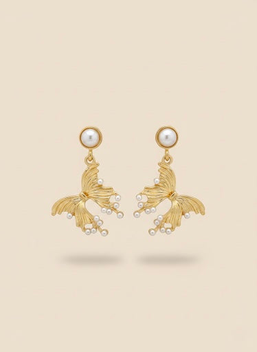 Gilded Pearl Butterfly Drops