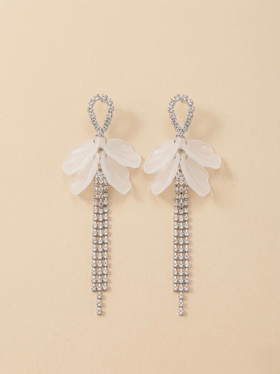Frosted Petal Tassel Drops