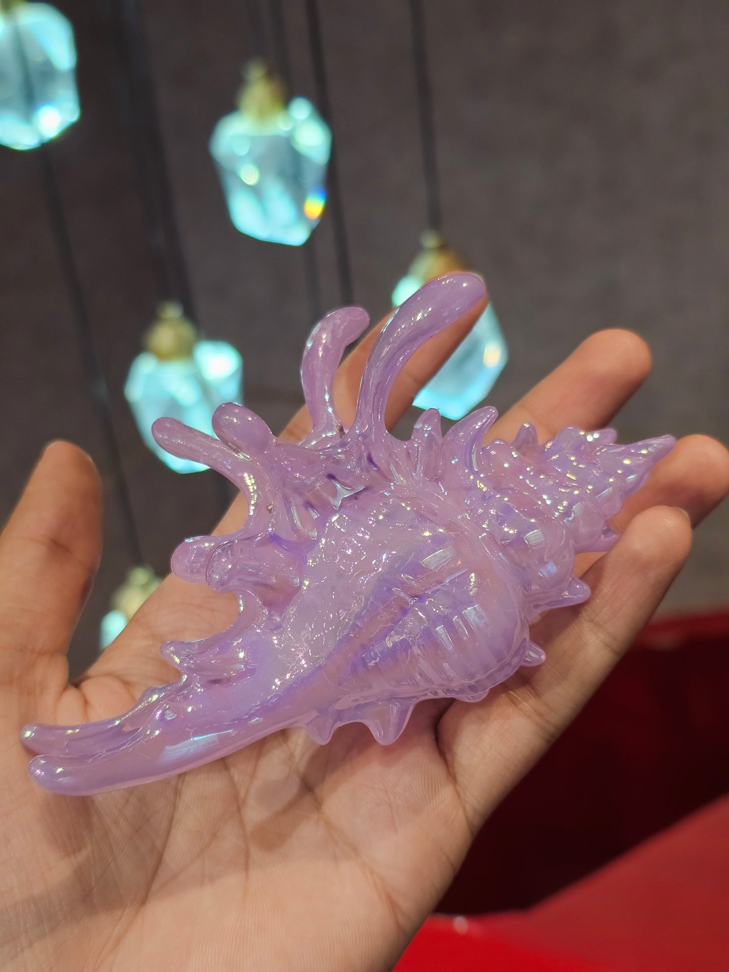 Lavender Conch Shell Hair Claw Clip