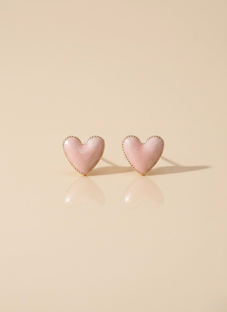 Sweetheart Enamel Studs
