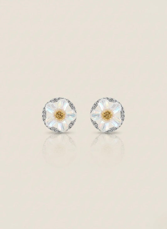 Radiant Halo Floral Studs
