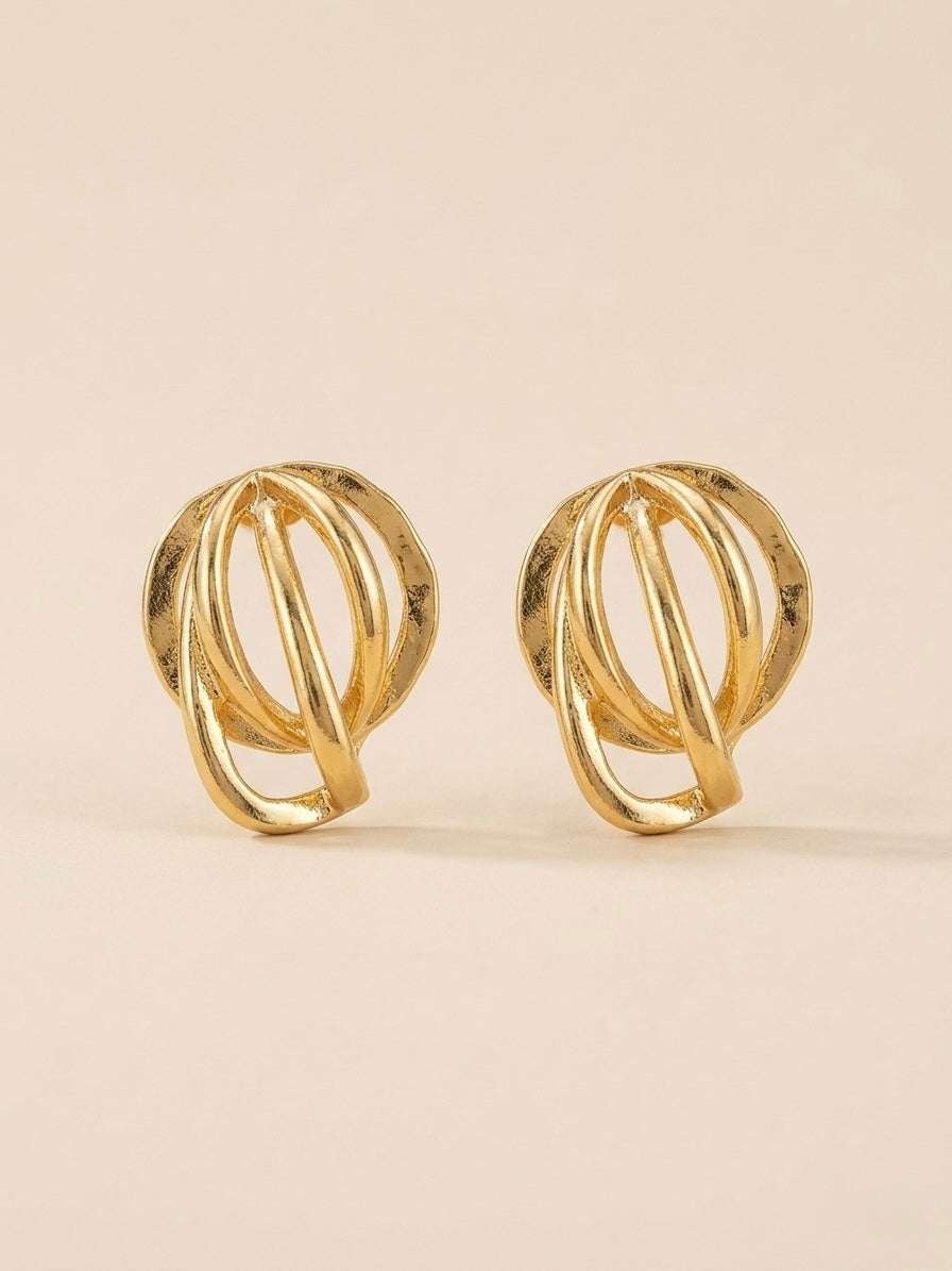 Golden Celestial Orbit Studs
