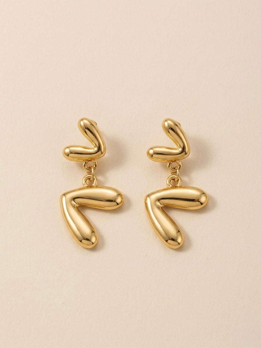 Golden Abstract Fluid Drops