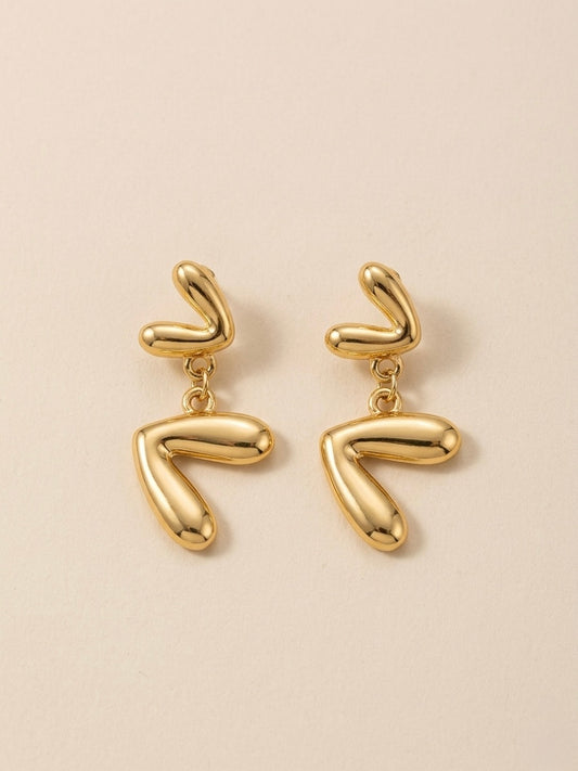 Golden Abstract Fluid Drops