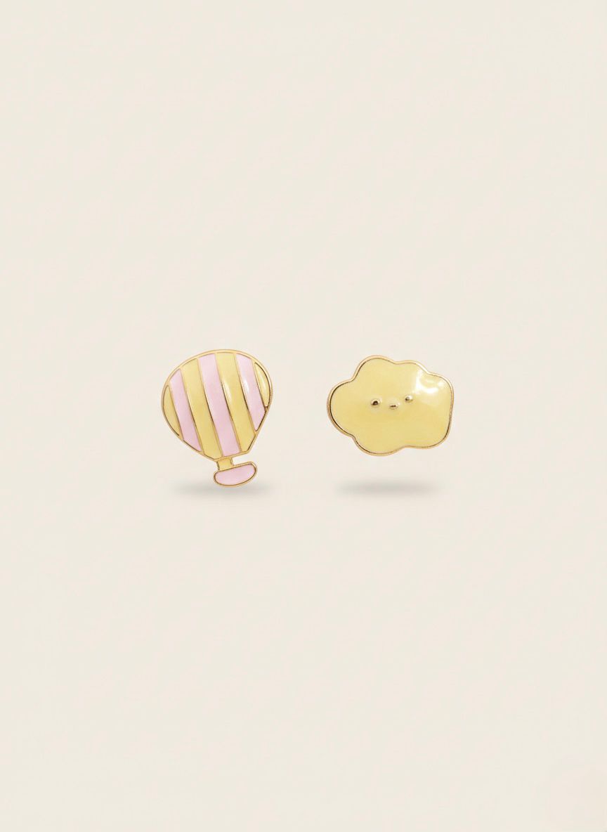 Whimsical Cloud & Balloon Mismatched Studs