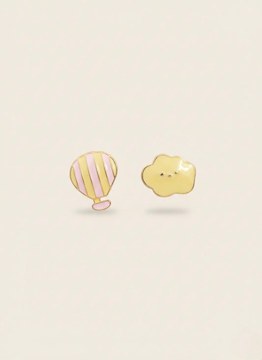 Whimsical Cloud & Balloon Mismatched Studs
