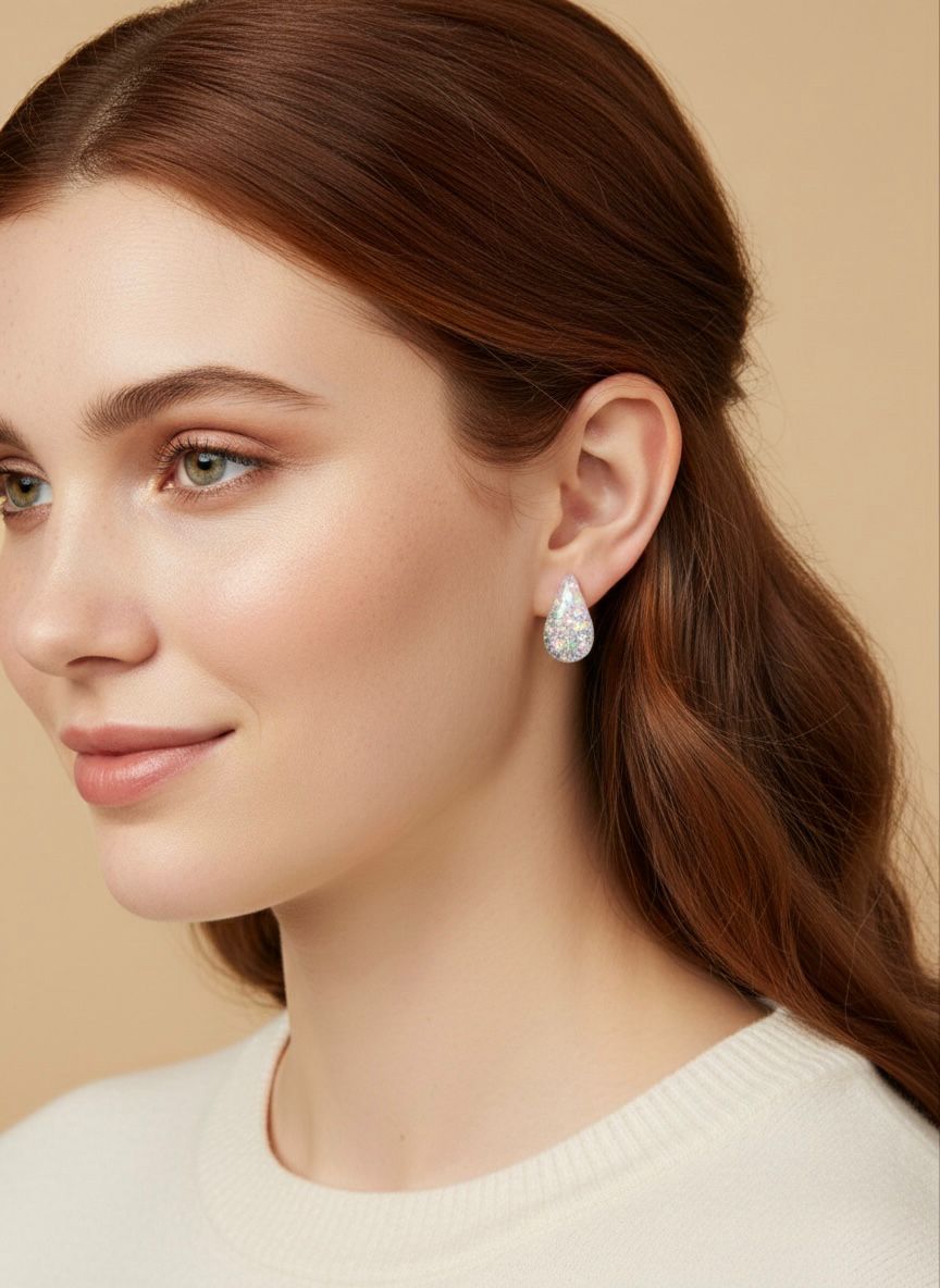 Teardrop-shaped earrings