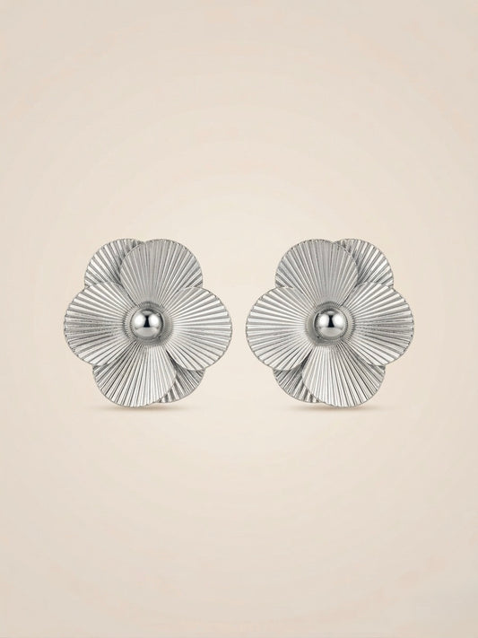 Gilded Radiance Floral Studs