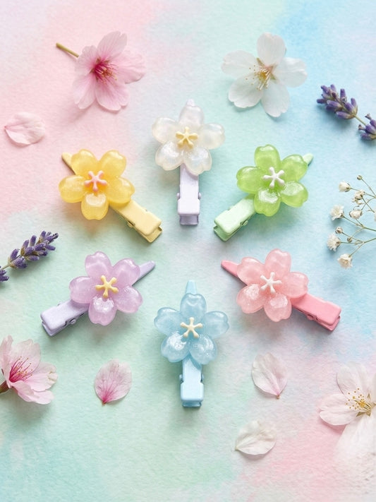 Sakura Bloom Alligator Clips