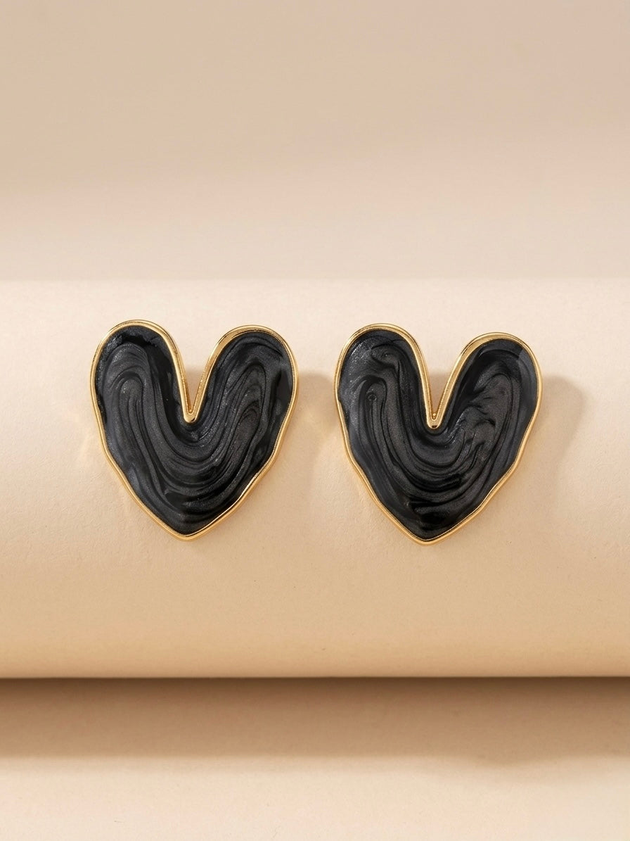 Marble Enamel Hearts
