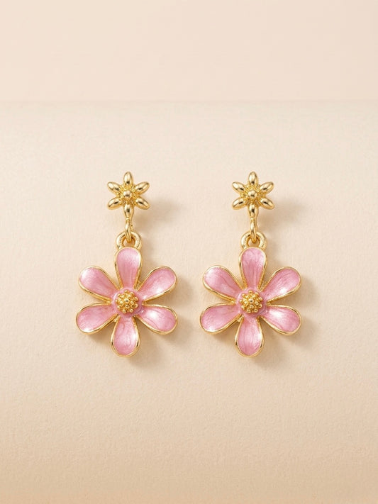 Blossom & Star Gold Drop Earrings