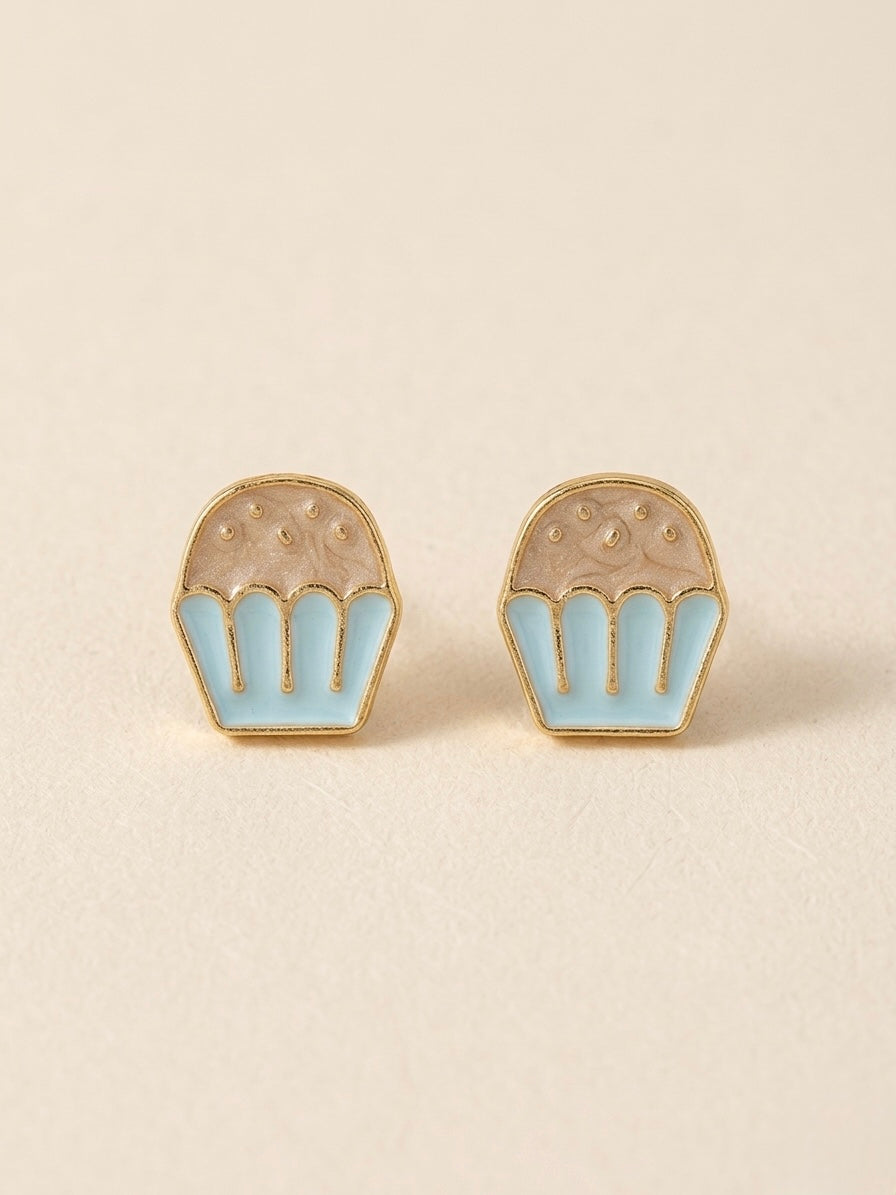 Velvet Cupcake Studs