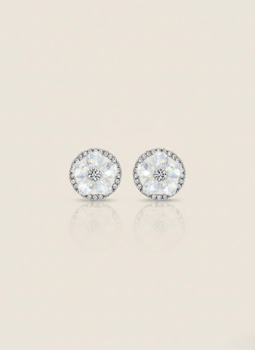 Radiant Halo Floral Studs