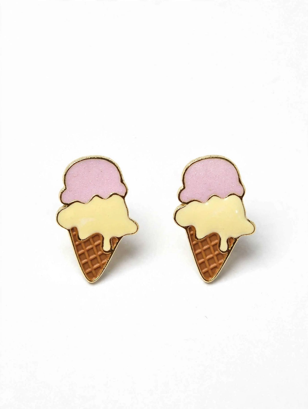 Sweet Scoop - Ice Cream Cone Stud Earrings