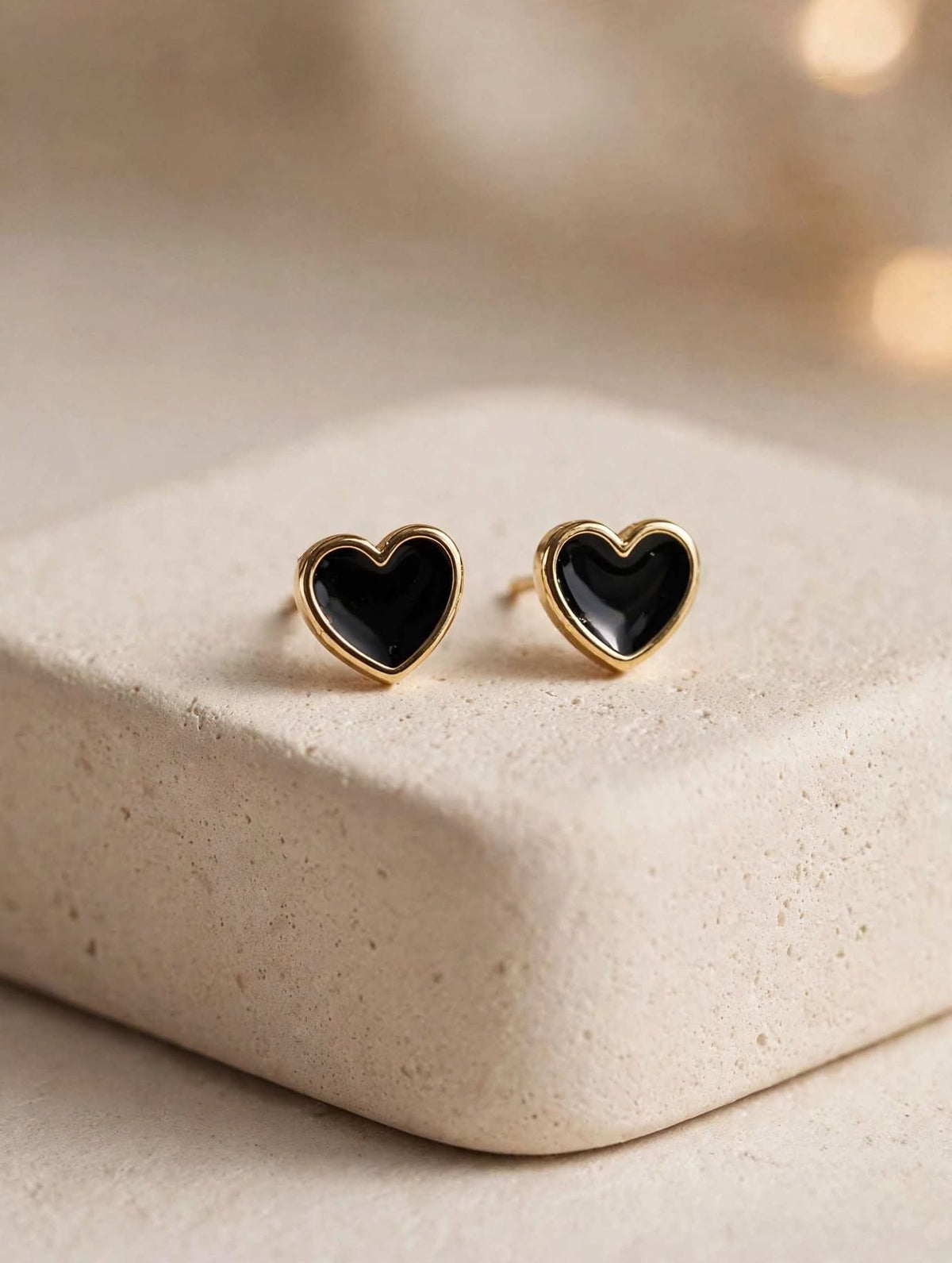 Mini Enamel Heart Stud Earrings