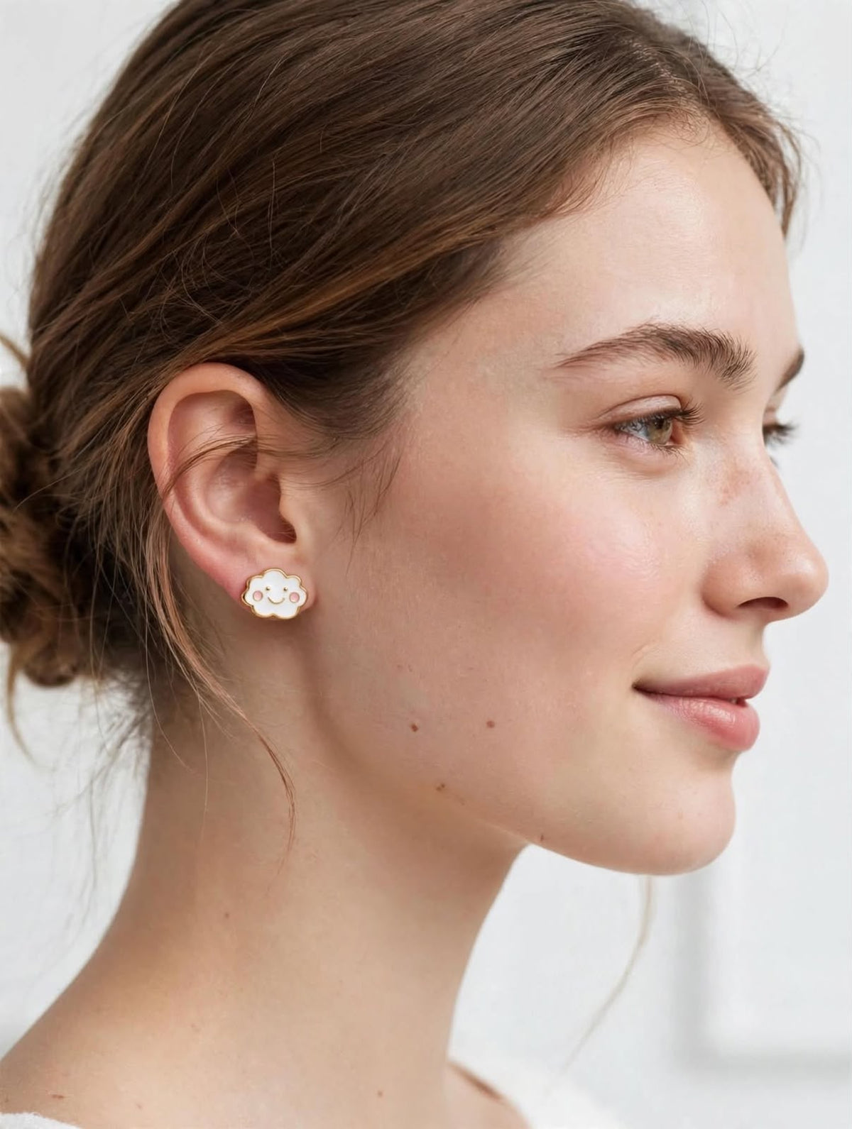 Happy Cloud Stud Earrings